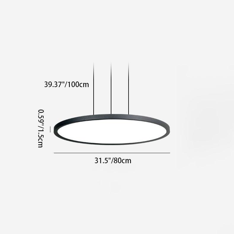 Minimalist Aluminum Round LED Pendant Light