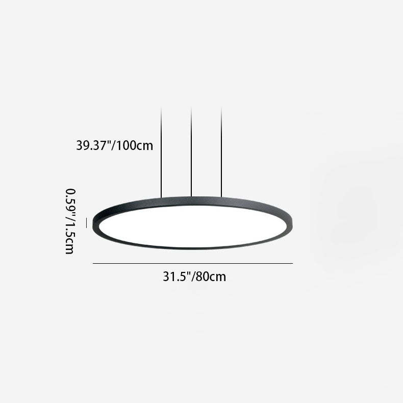 Minimalist Aluminum Round LED Pendant Light