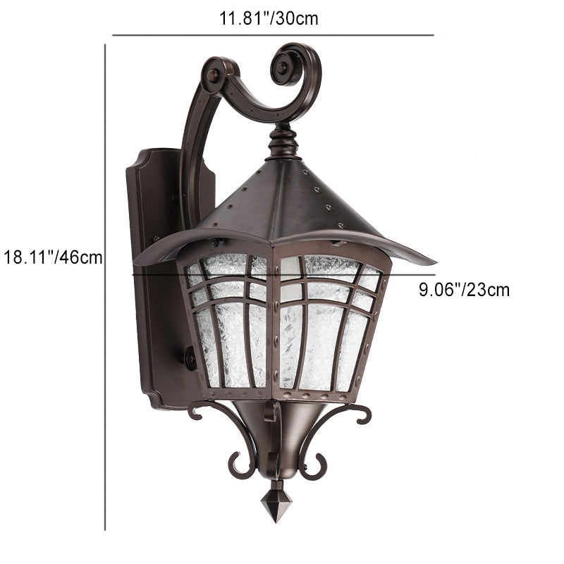 European Aluminum Glass Cone Cylinder Wall Sconce