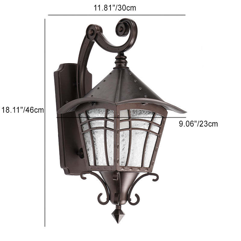European Aluminum Glass Cone Cylinder Wall Sconce