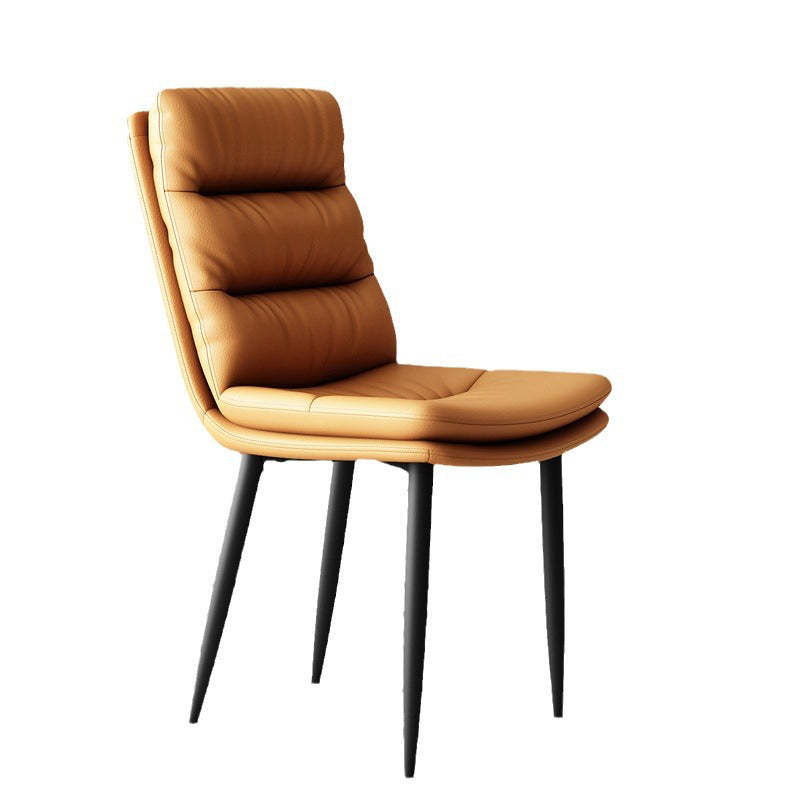 Minimalist Leather Steel Dining Chair
