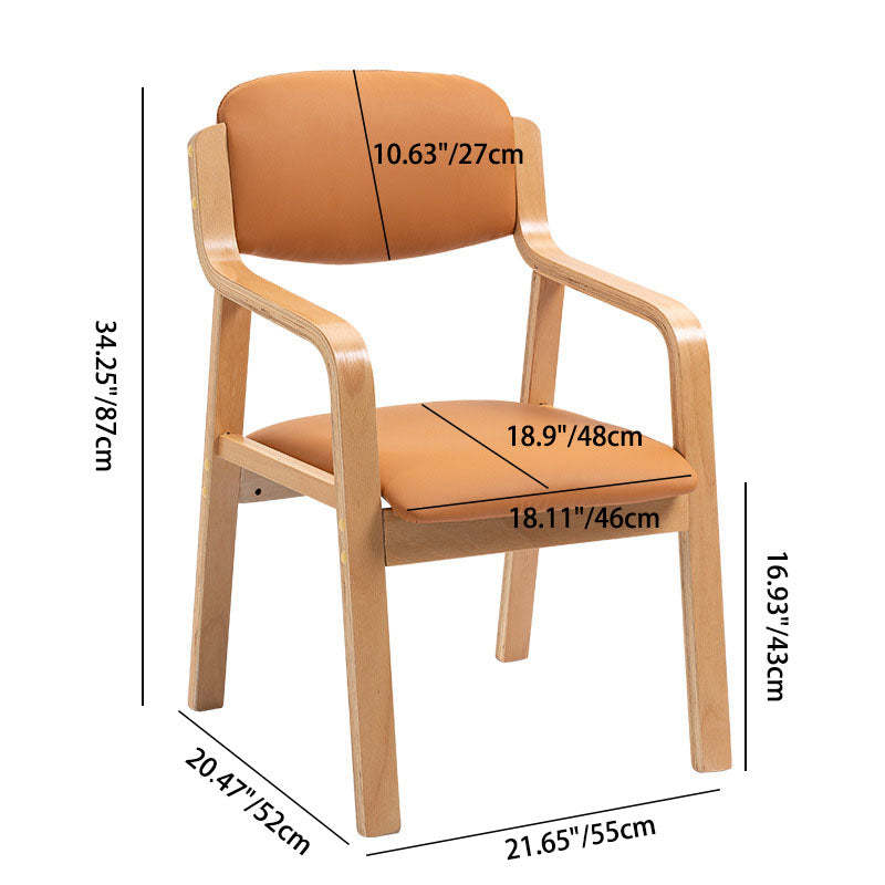 Modern Fabric Wood Dining Chair