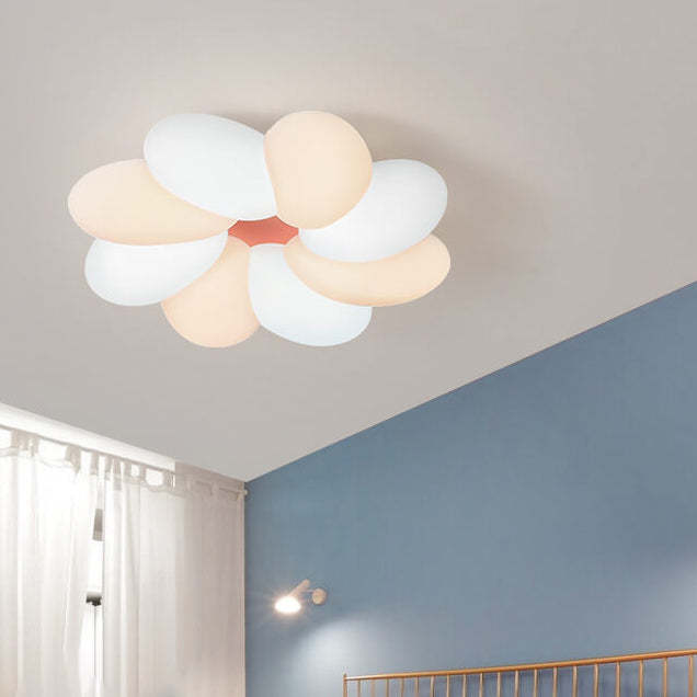 Nordic Colorful Flower LED Flush Mount Light