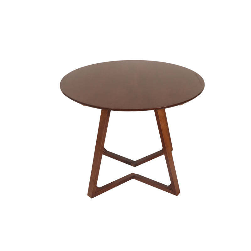 Modern V-Leg Rubberwood Dining Table