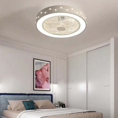 Nordic Galaxy Enclosed Flush Mount Ceiling Fan