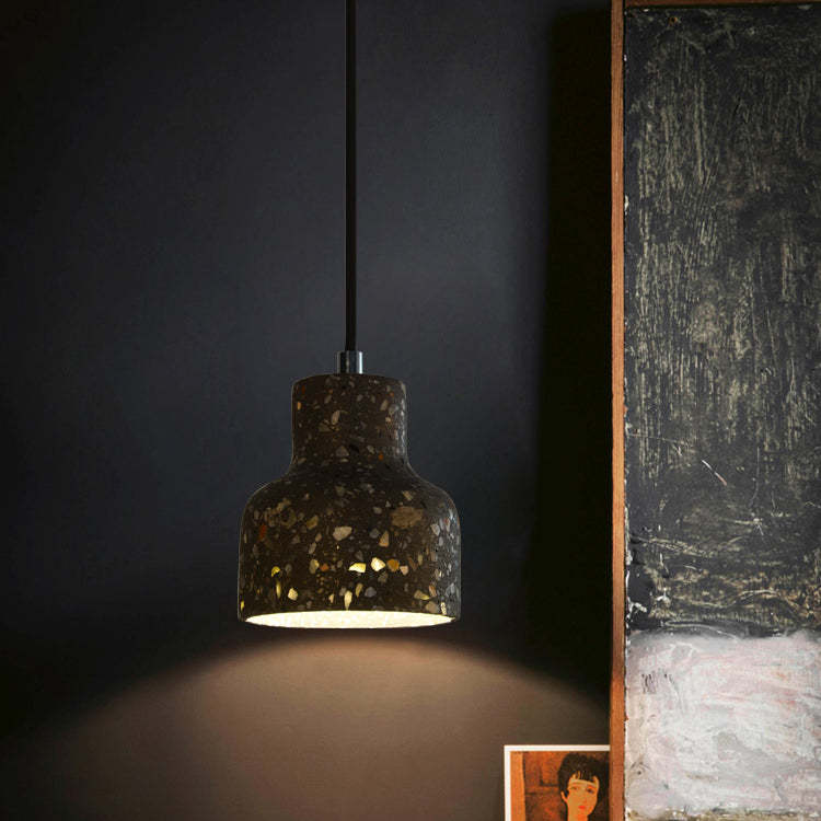 Scandinavian Round Terrazzo Jade Pendant Light