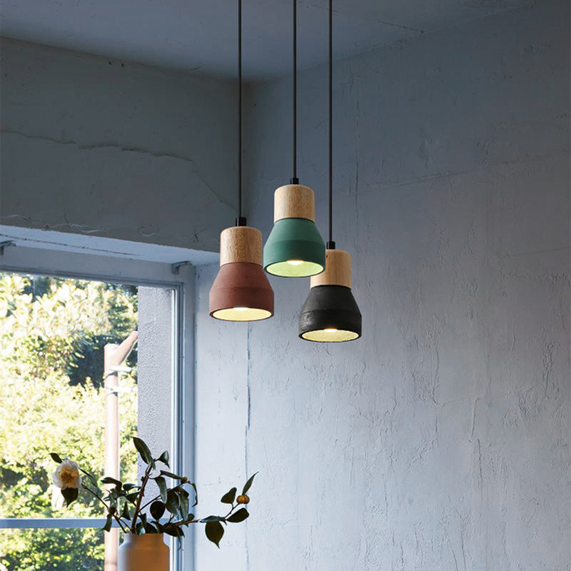 Nordic Cement Tapered Mini LED Pendant