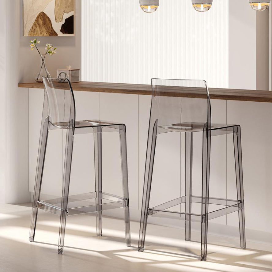 Scandinavian Square Bar Stool — Amber