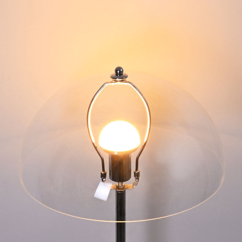 Nordic Vintage Acrylic Clear Dome LED Floor Lamp — USB + 3 Colors Changeable (Warm/Neutral/White) / Yellow