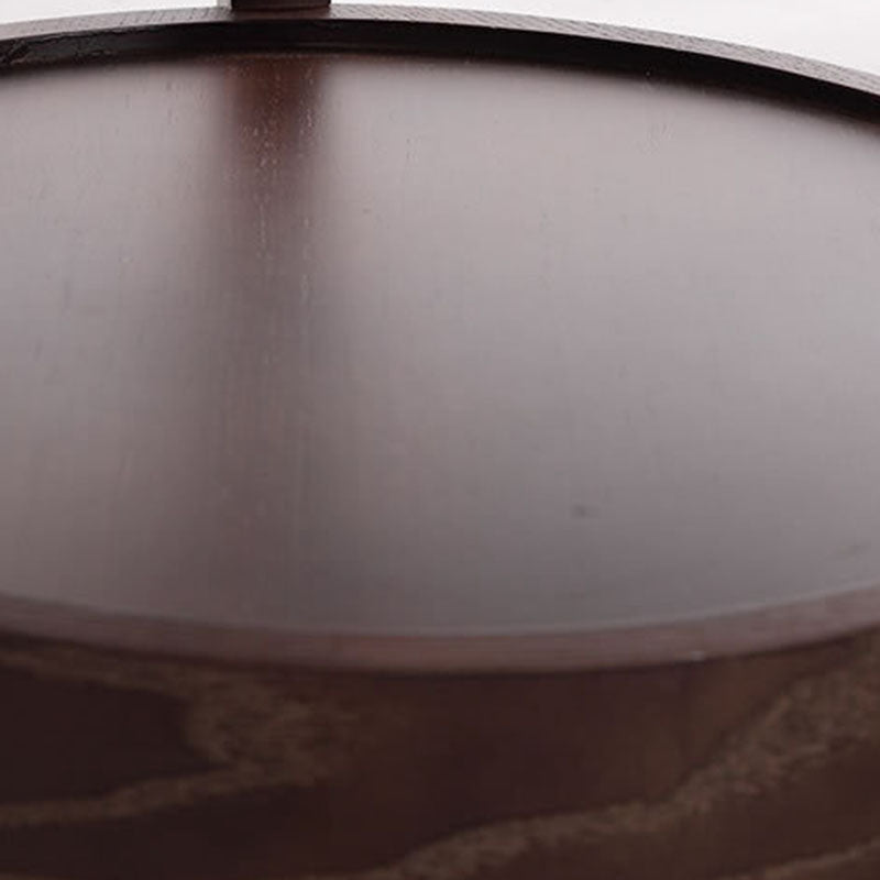 Minimalist Round Wood Double Coffee Table