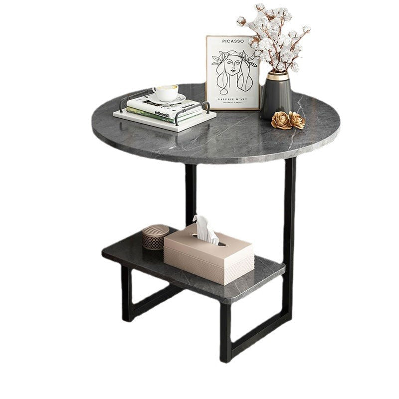 Nordic G-Shape Steel 2-Tier End Table