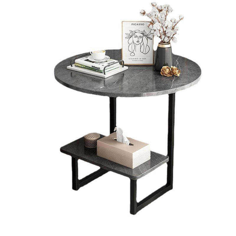 Nordic G-Shape Steel 2-Tier End Table
