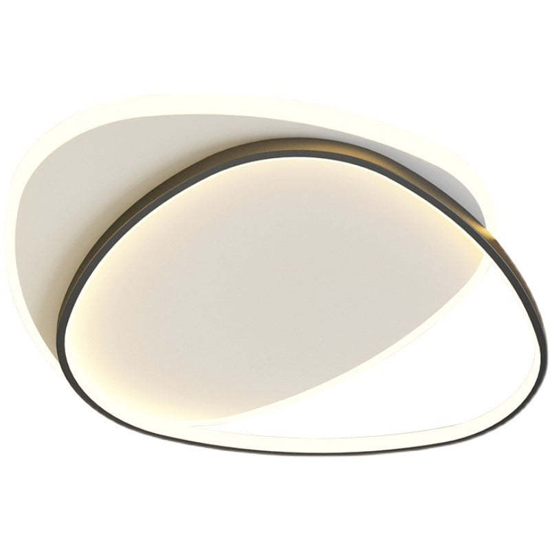 Minimalist Triangle Oval Acrylic Iron LED Flush Mount Light