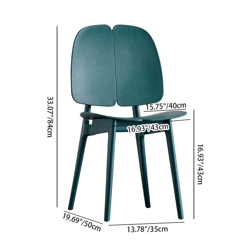 Minimalist Plastic Square-Frame Dining Chair — Pink