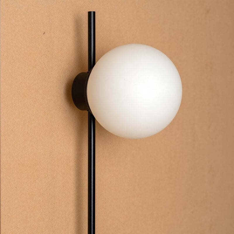 Minimalist Long Pole Glass Globe Sconce