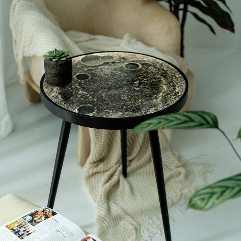 Creative surface lunar yellow resin coffee tables, Lighom