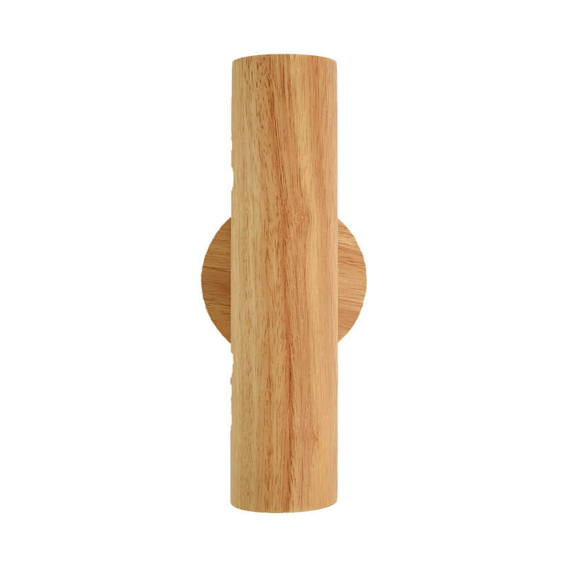 Modern Warm Solid Wood Double Head LED Sconce — Walnut Color / White Light (5000K) / 110V-120V For US/CA