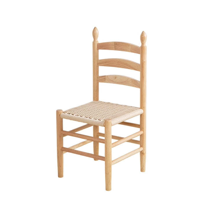 Retro Braided Rope Wood Ladder-Back Dining Chair