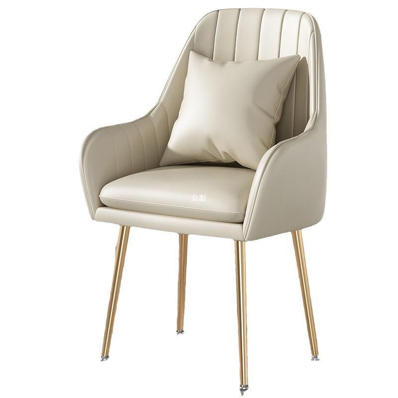 Scandinavian Velvet Leather Metal Vanity Stool