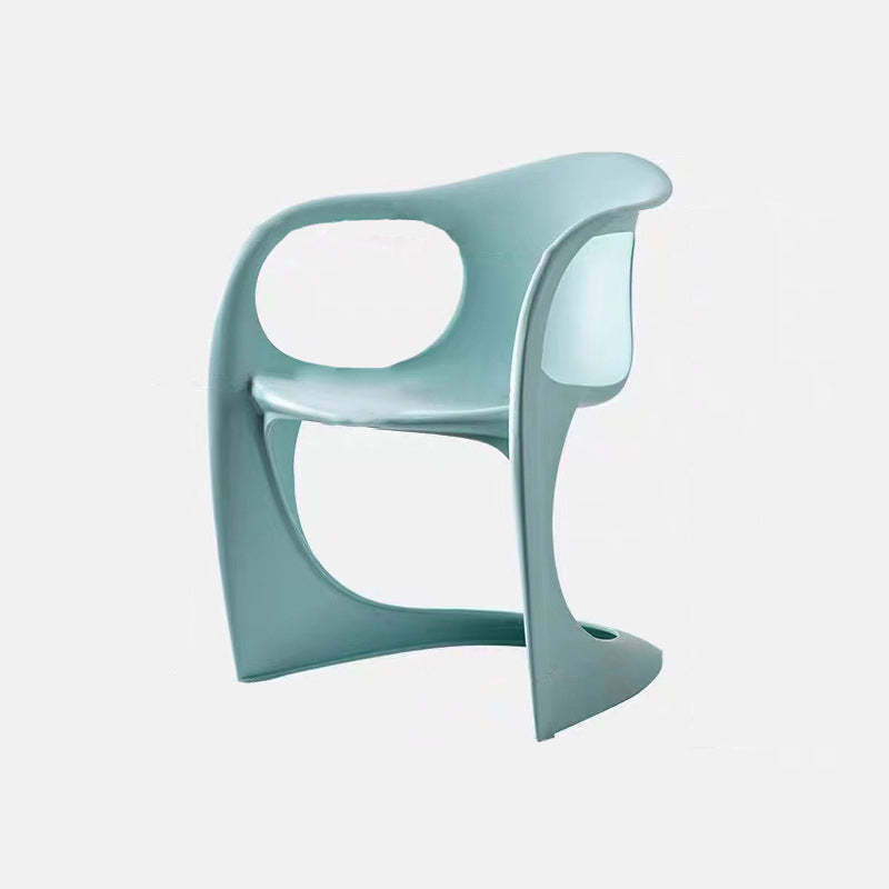 Scandinavian Curved Plastic Armchair