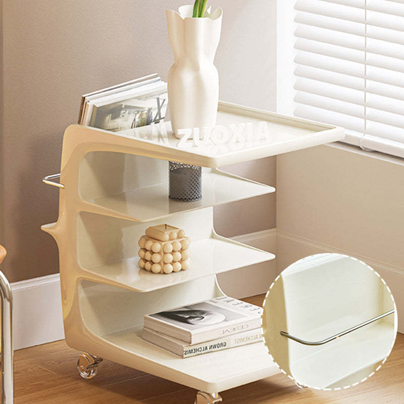 Scandinavian Stainless Steel C-Shape End Table
