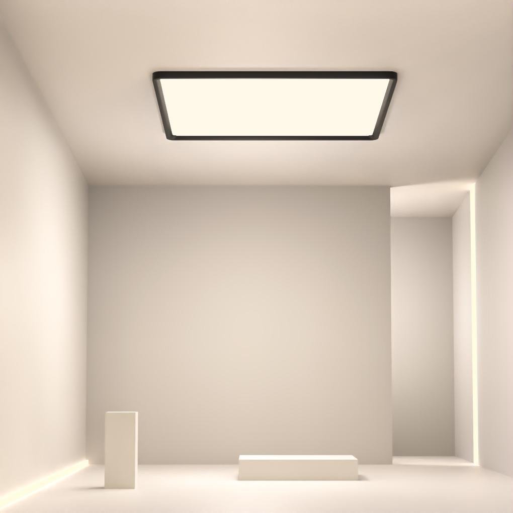 Modern Flat Industrial Black Flush Mount Ceiling Lights for Kitchen Dining Room Lighting-Lighom