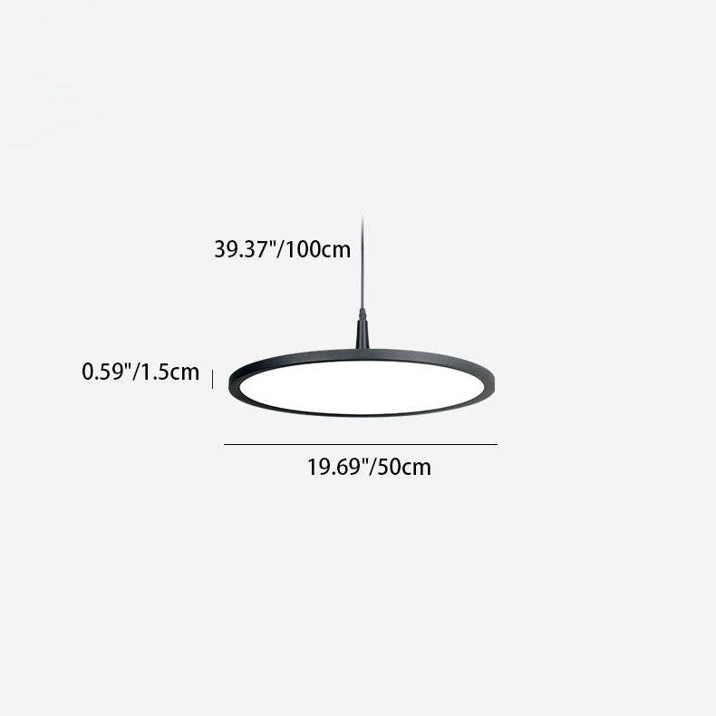 Minimalist Aluminum Round LED Pendant Light