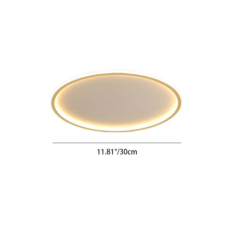 Minimalist Aluminum Circle Silicone LED Flush Ceiling Light