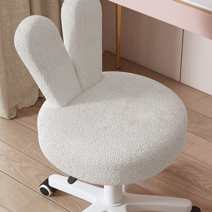 Rabbit-Ear Metal Lambswool Swivel Chair