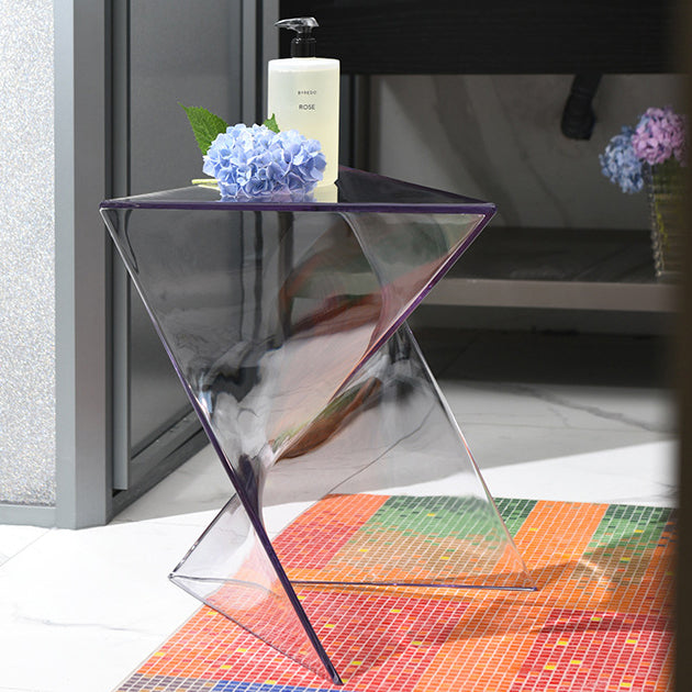 Minimalist Irregular Triangle Plastic End Table