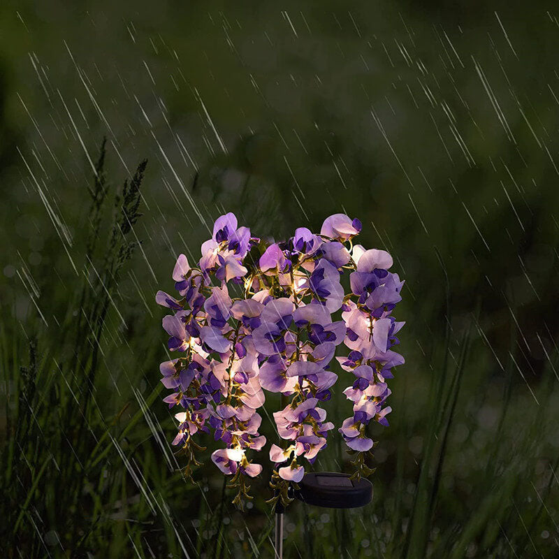 Solar Faux Wisteria LED Outdoor Lawn Plug Light