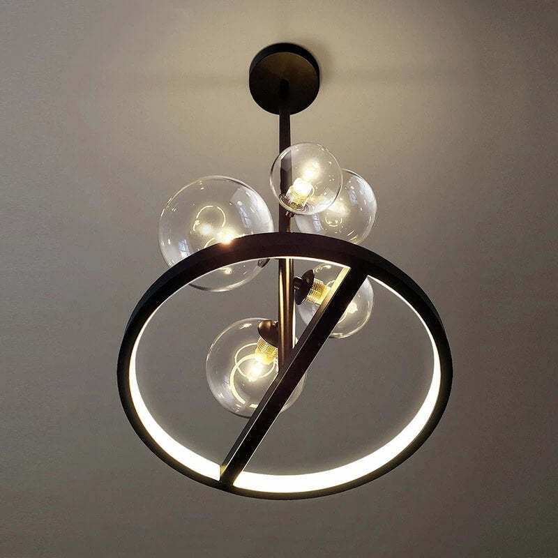Nordic Round Bubble Ball Glass Chandelier — Neutral Light (4000K) / 110V-120V For US/CA