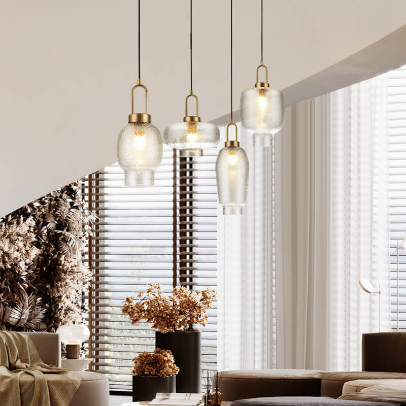 Nordic Luxe Oval Clear Glass Pendant Light — A / 110V-120V For US/CA