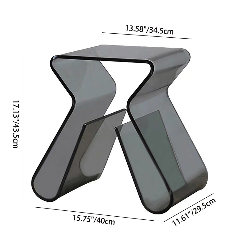 Modern Irregular Curved PMMA Side Table