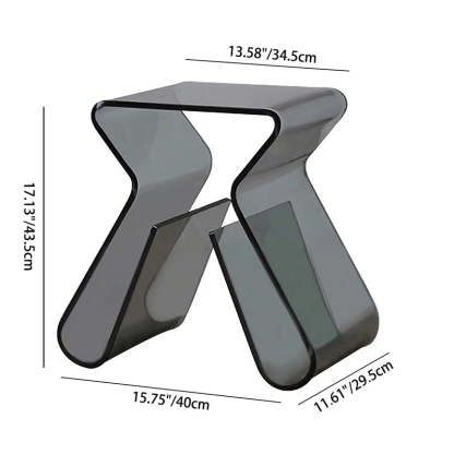 Modern Irregular Curved PMMA Side Table