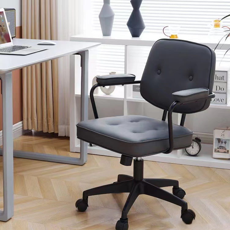 Scandinavian Fabric Wood Steel Nylon Desk Chair — Steel / Green