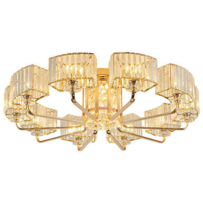 Modern Crystal 6/8/10/12-Light Flush Mount