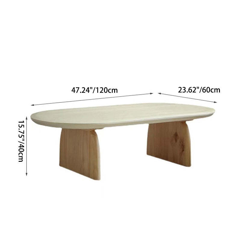 Minimalist Solid Wood Rectangular Coffee Table