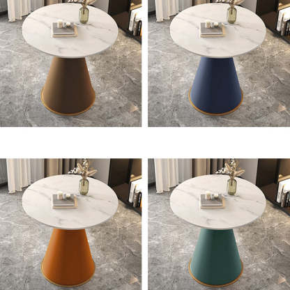 Contemporary Sintered Stone Metal Coffee Table