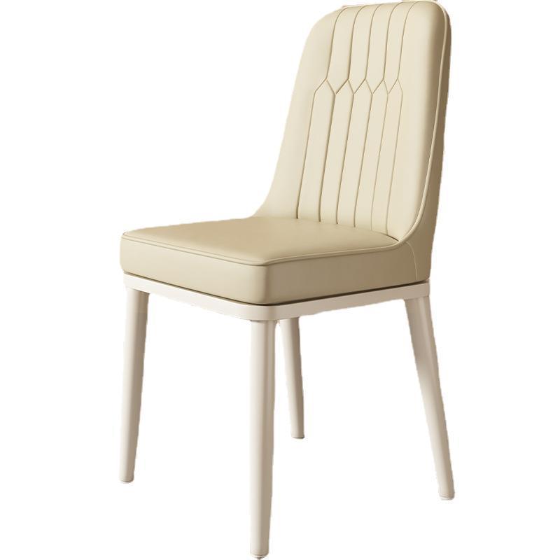 Contemporary Square PU Leather Upholstered Dining Chair