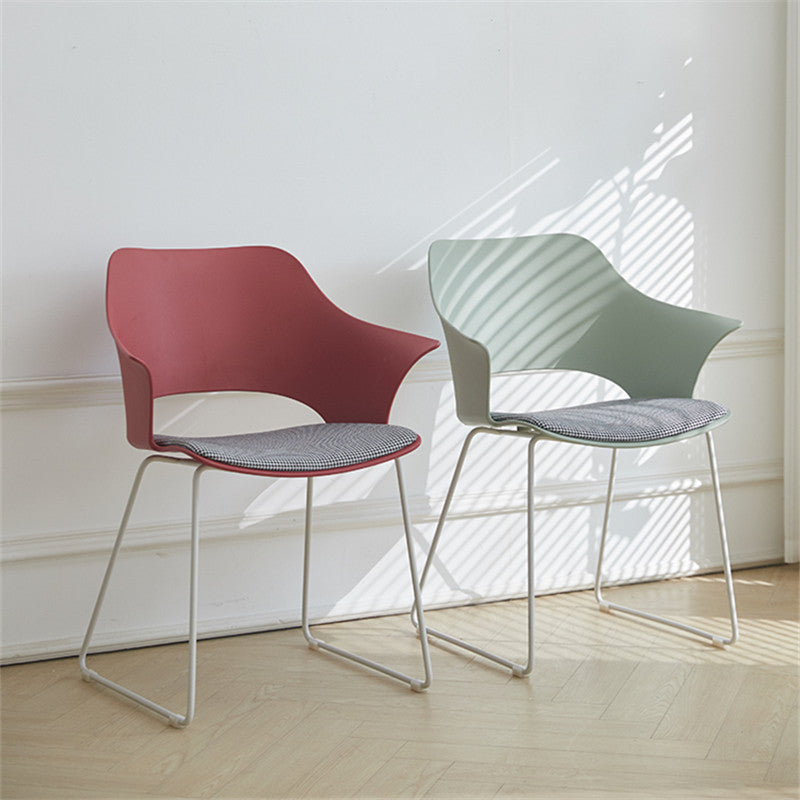 Nordic Trapezoidal Steel Wood Chair