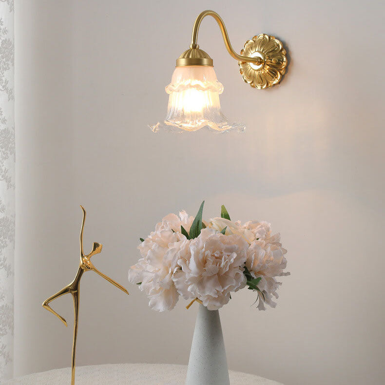 Lighom traditional flower wood wall sconces — 220V-240V (UK/AU
