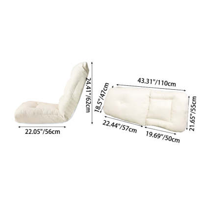 Minimalist Fabric Brushed Cotton Armless Sofa