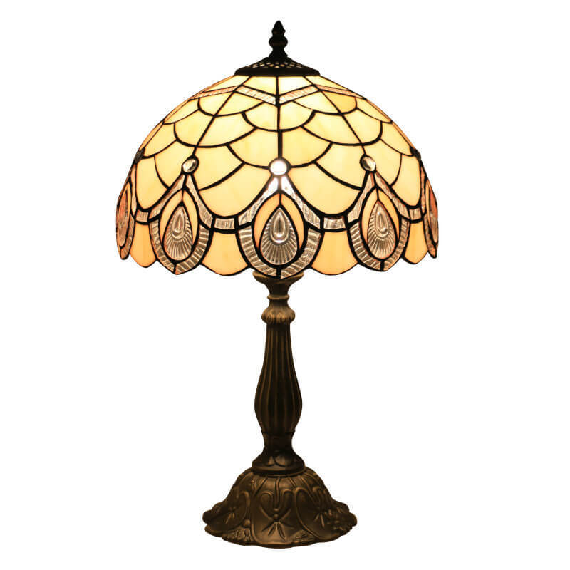 Tiffany Retro Lotus Resin Stained Glass Lamp