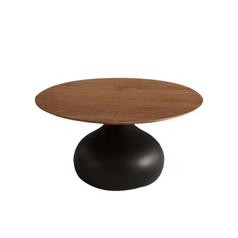 Vintage Orb Solid Wood Carbon Steel End Table