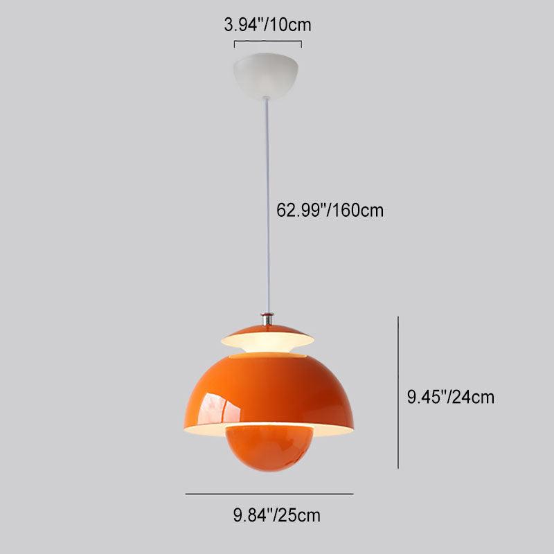 Nordic Iron Aluminum Flower Bud LED Pendant Light