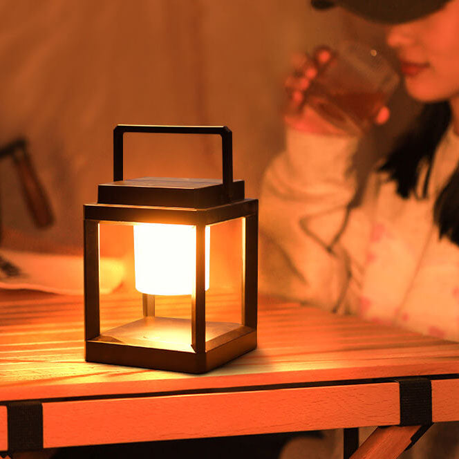 Outdoor Solar Square Cage Landscape Light
