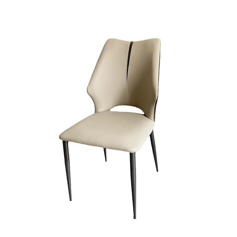 Contemporary Microfiber Leather Steel Dining Chair