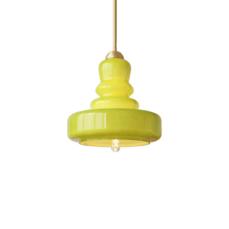 Modern Colorful Glass Gourd Pendant Light