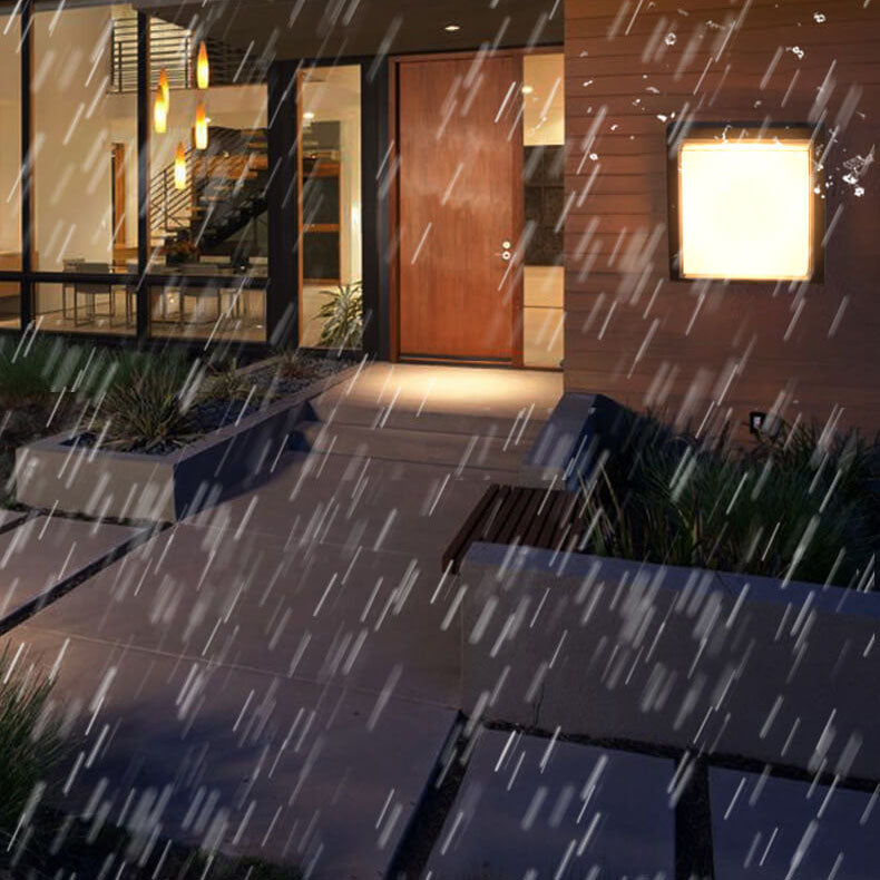 Modern Outdoor Aluminum Induction Flush Light — Intelligent Body Sensor - Warm Light / 110V-120V For US/CA